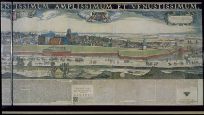 Panorama van Gdansk vanaf Biskupia Gorka door Nicolaes Jansz Visscher